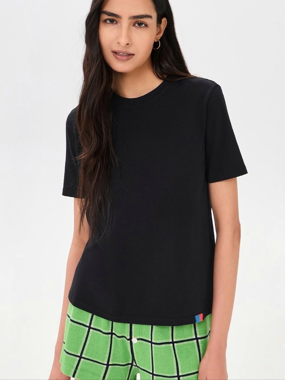 Kule The Modern Tee solid black shirt sleeve crew neck shirt women's small